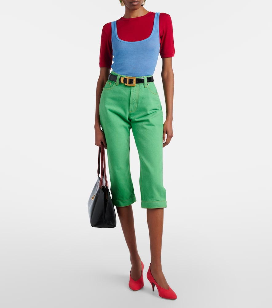  Versace Versace High-rise Capri Jeans 
