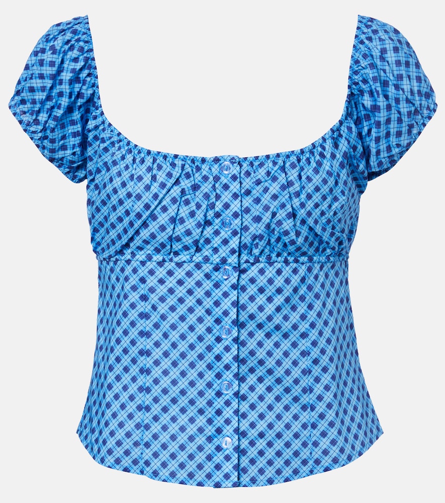 Montce Millie plaid cotton top | Thumbnail 6