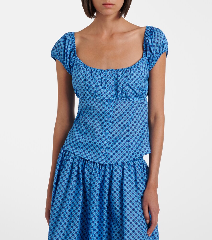 Montce Millie plaid cotton top