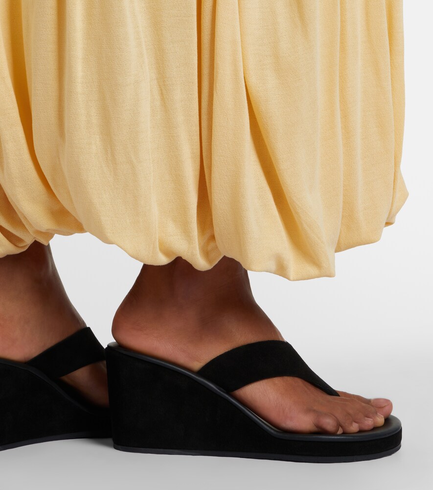 Ancient Greek Sandals Charys suede wedge thong sandals