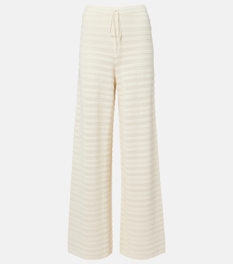Faithfull Pantalon ample Tanya en pointelle de coton mélangé