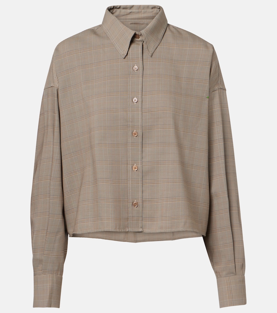 The Frankie Shop Arlen plaid wool-blend shirt