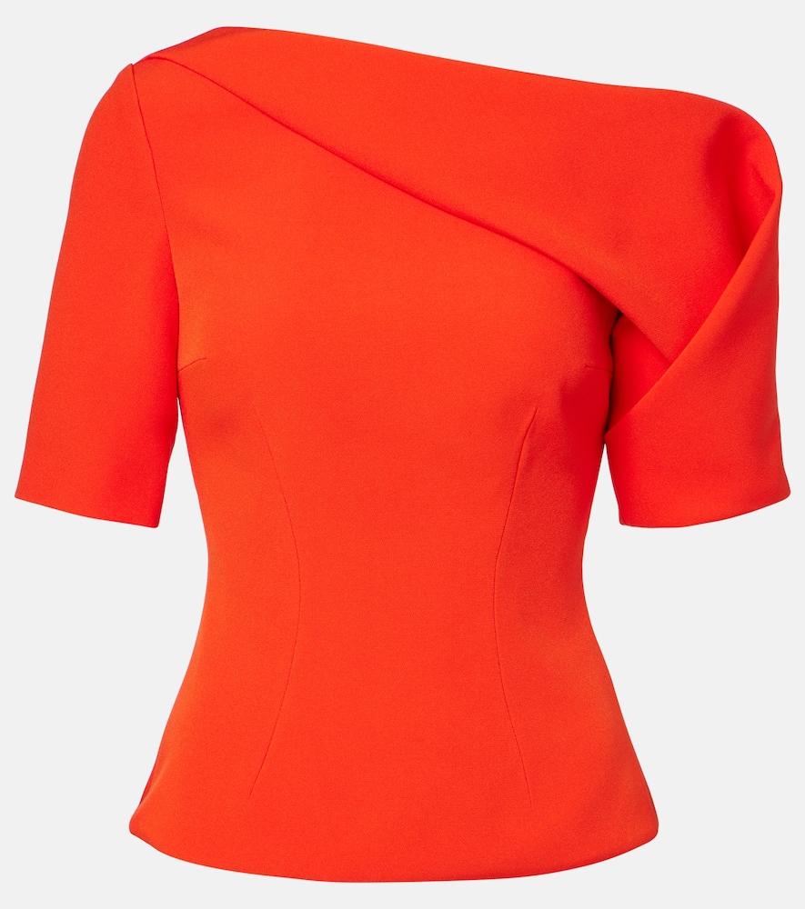 Safiyaa Marley draped crêpe top
