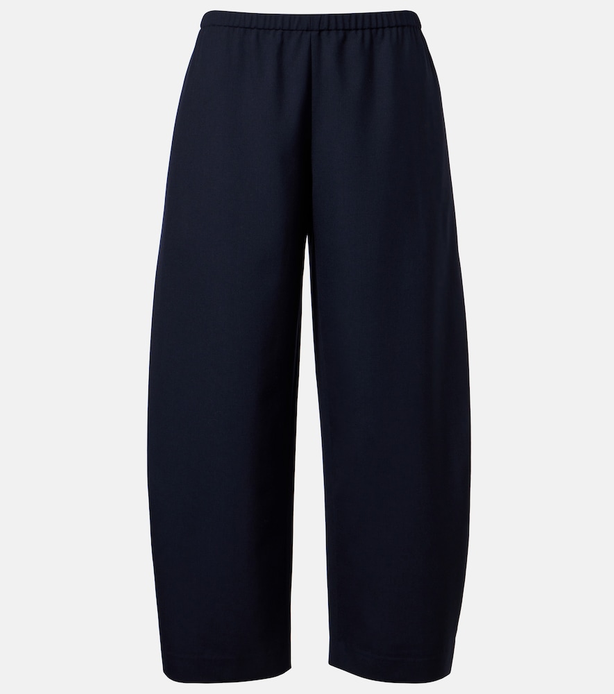 Khaite Women's Blue Roma Virgin Wool Wide-Leg Pants UK Size 8 - Mytheresa