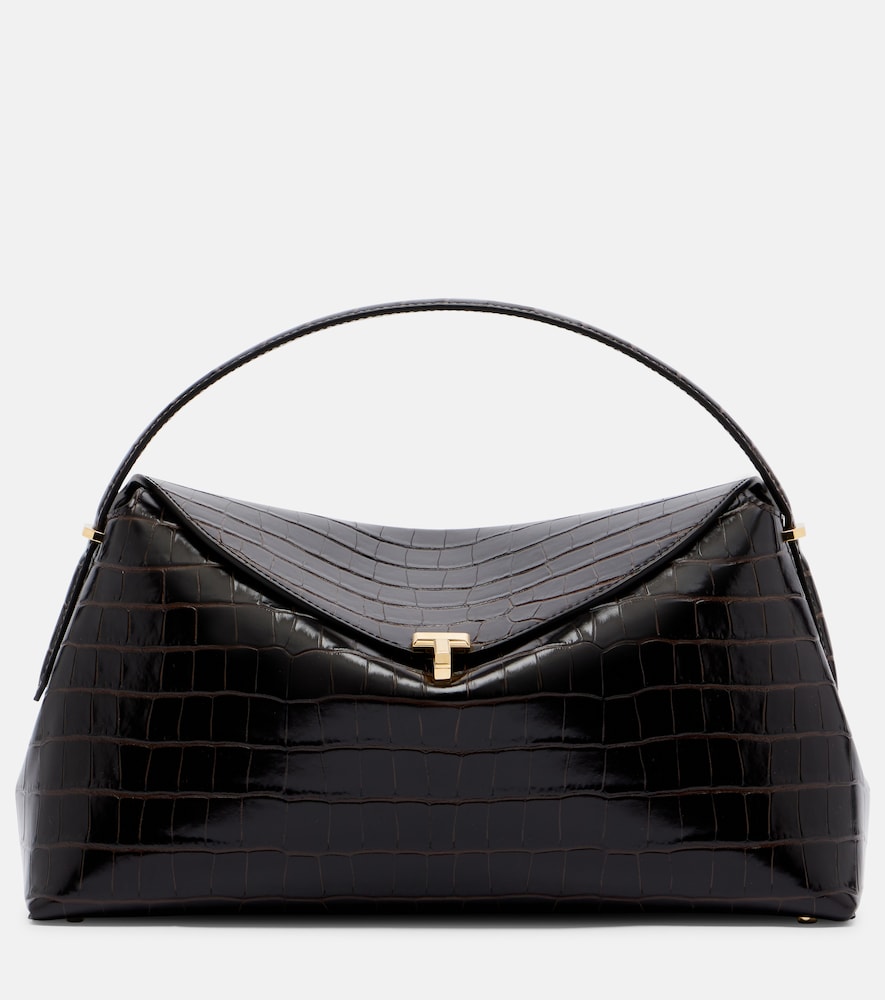T-Lock Croc-Effect Tote Bag