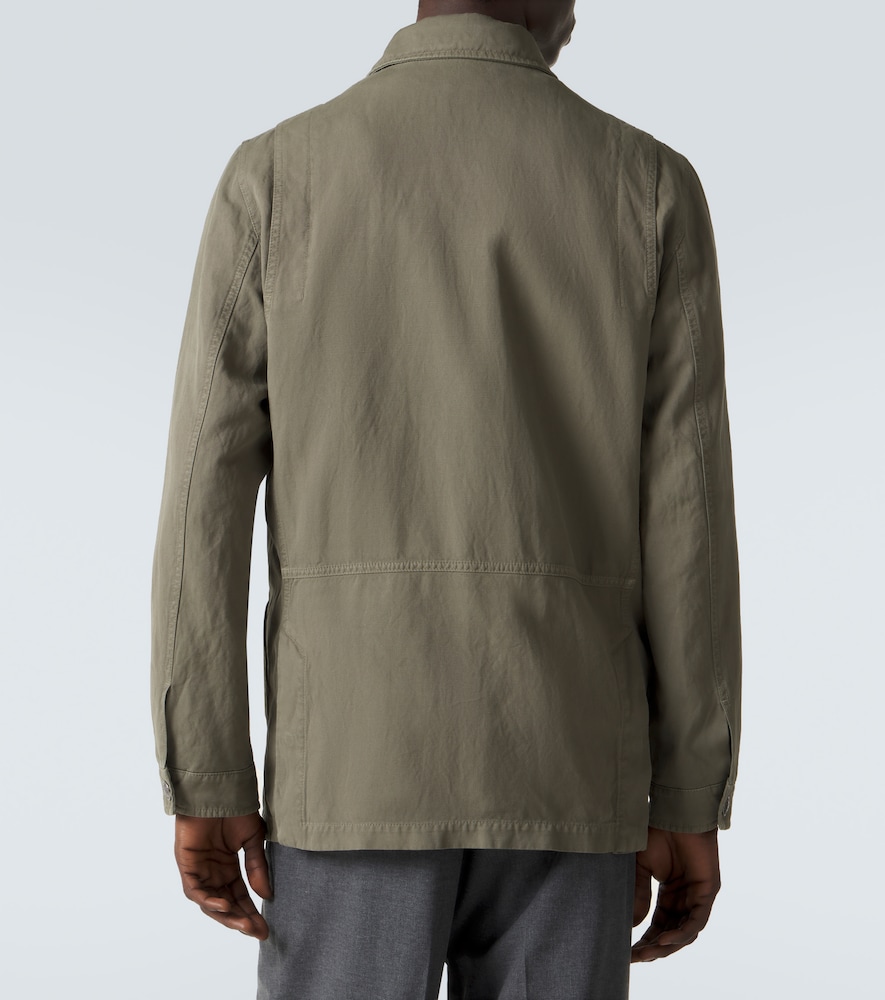  Brunello Cucinelli Brunello Cucinelli Feldjacke Aus Baumwolle Und Leinen 