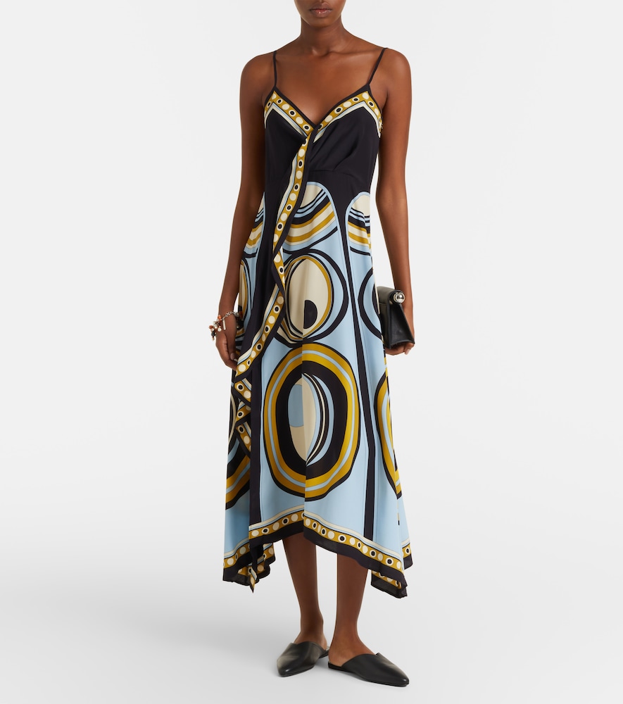 La DoubleJ Turn Around silk crêpe de chine midi dress