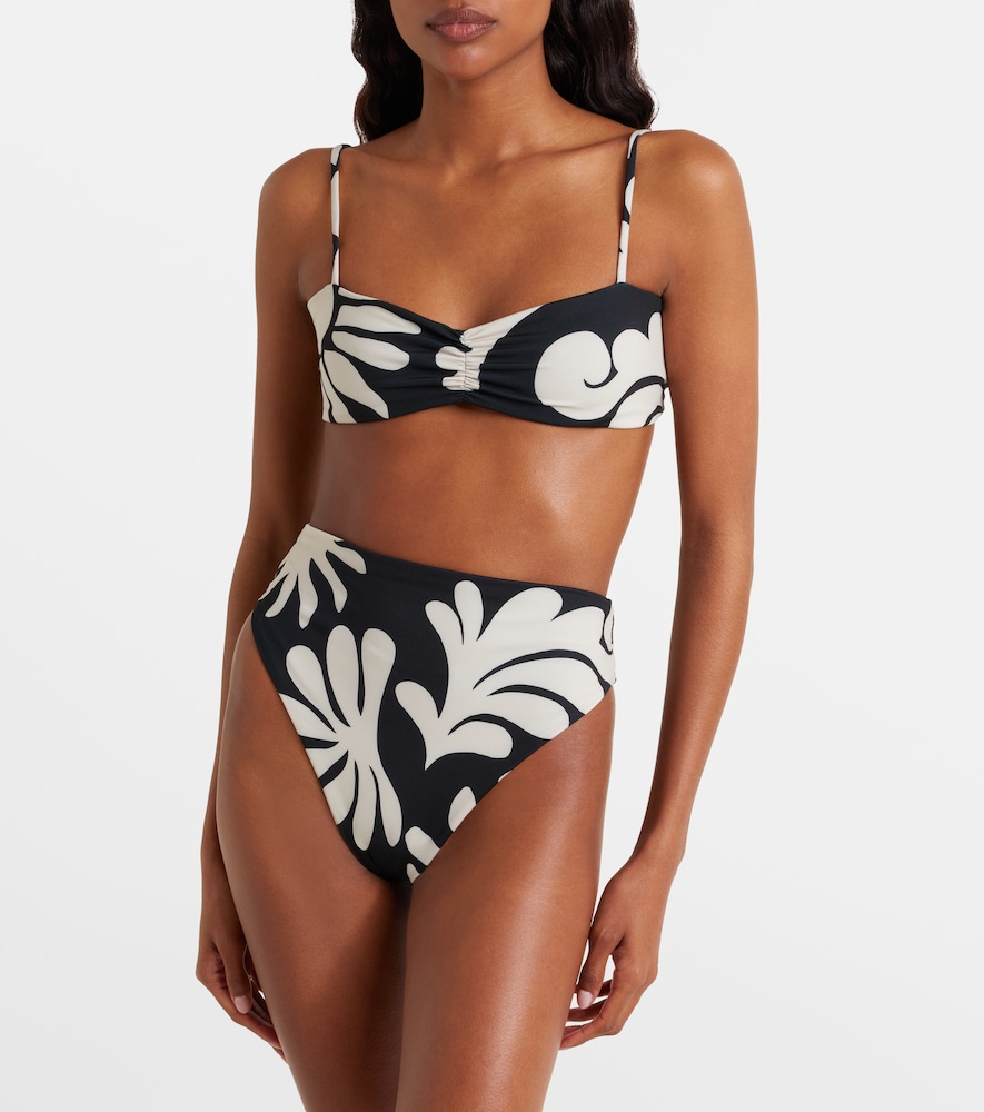 Cala de la Cruz Lulu printed high-rise bikini bottoms