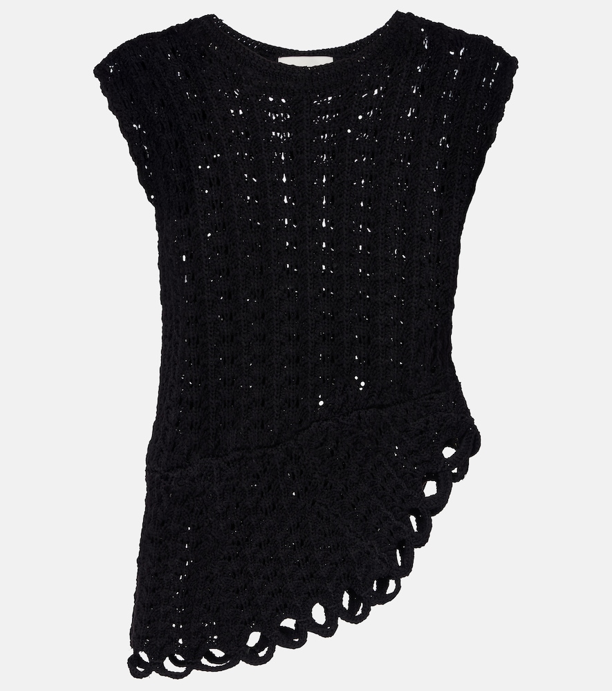 Loulou de Saison Saez asymmetric scalloped crochet top | Thumbnail 7