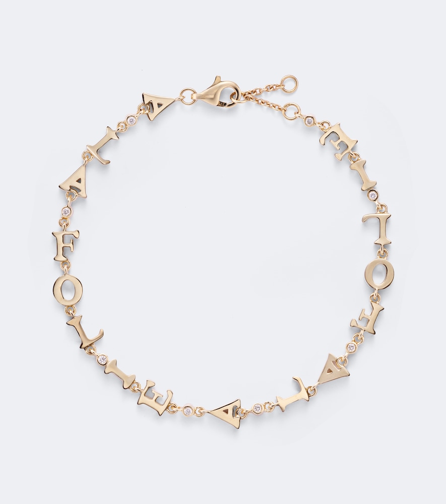Yvonne Léon Armband À La Folie aus 9kt Gelbgold mit Diamanten