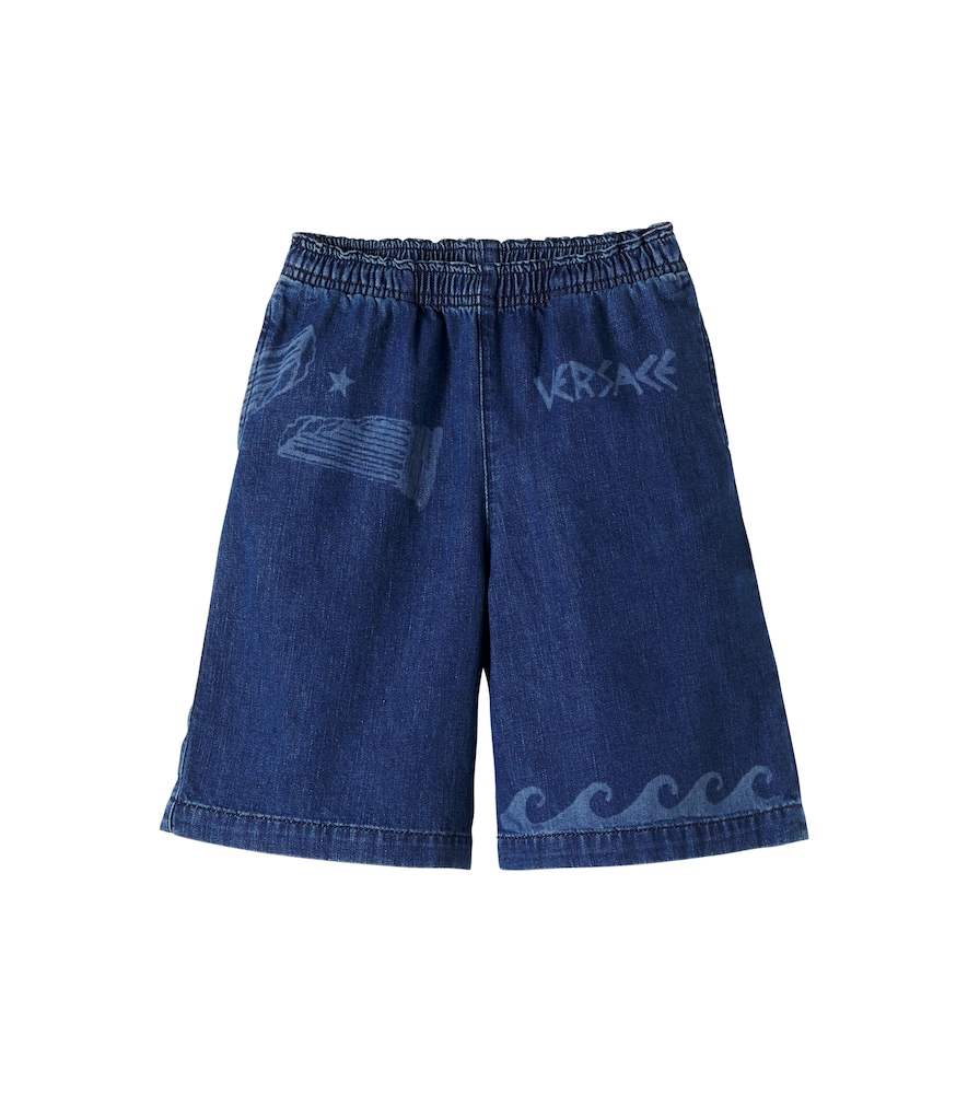 Shorts di jeans con stampa