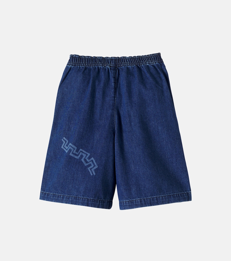  Versace Kids Versace Kids Printed Denim Shorts 