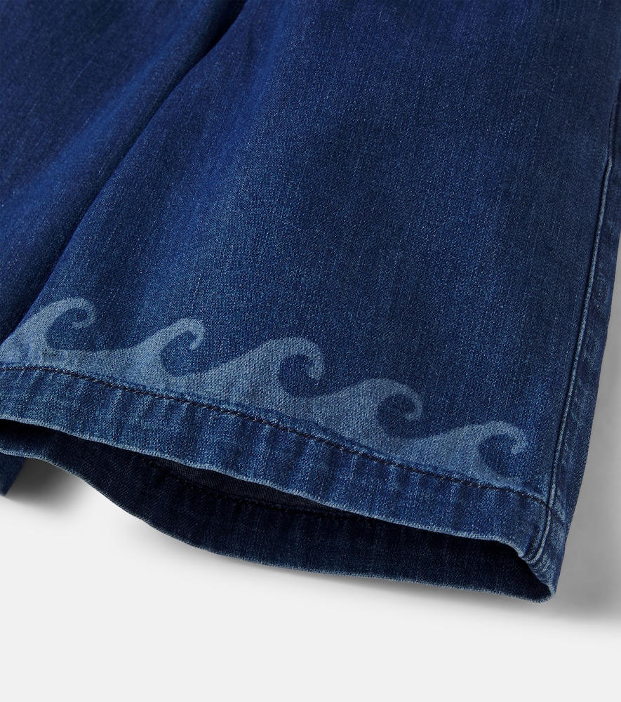  Versace Kids Versace Kids Printed Denim Shorts 