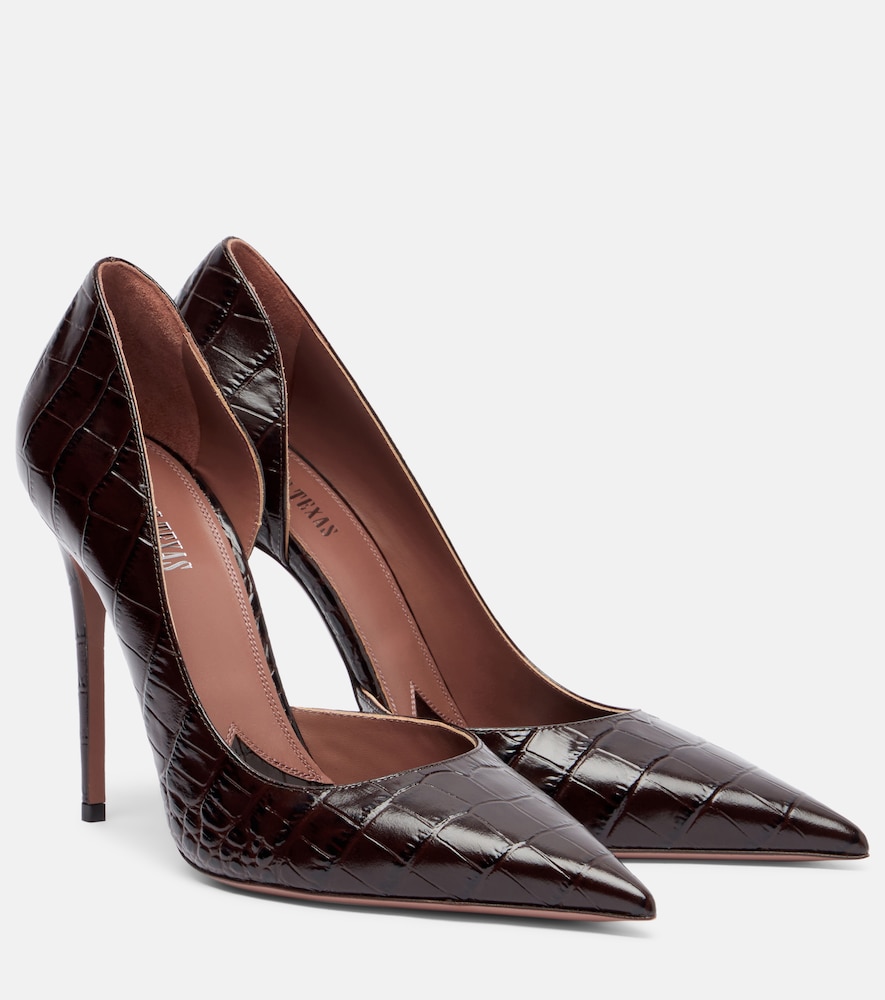 Pumps Vera in pelle effetto coccodrillo
