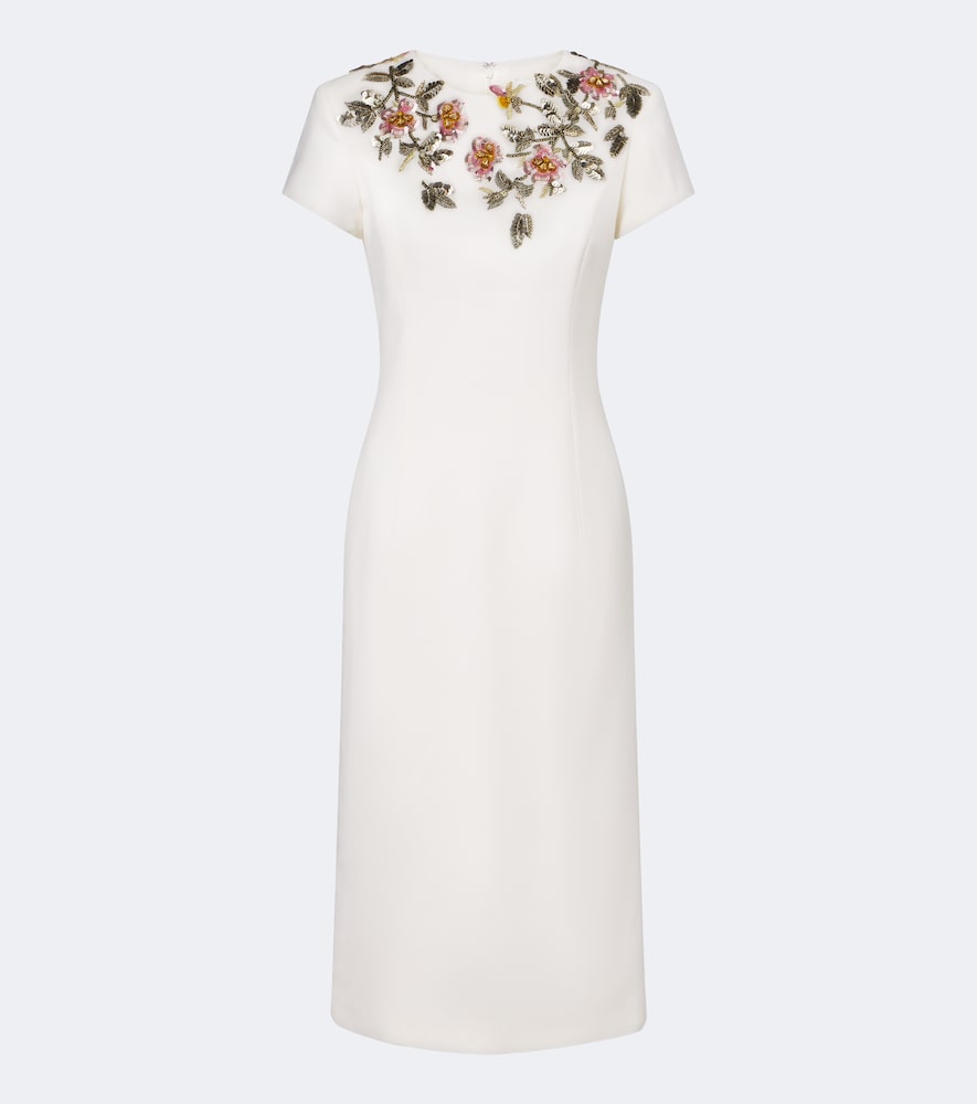 Verziertes Cocktailkleid aus einem Wollgemisch