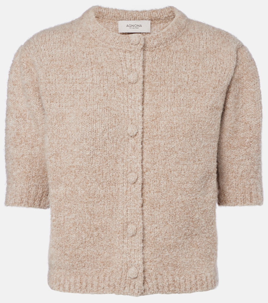 Cardigan in cashmere, seta e lana