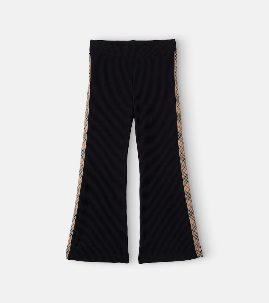 Pantaloni Burberry Check in misto cotone