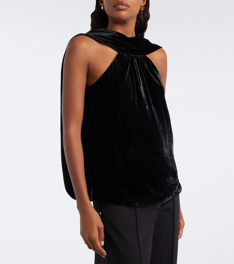 Scarlett Draped Caped Velvet Top