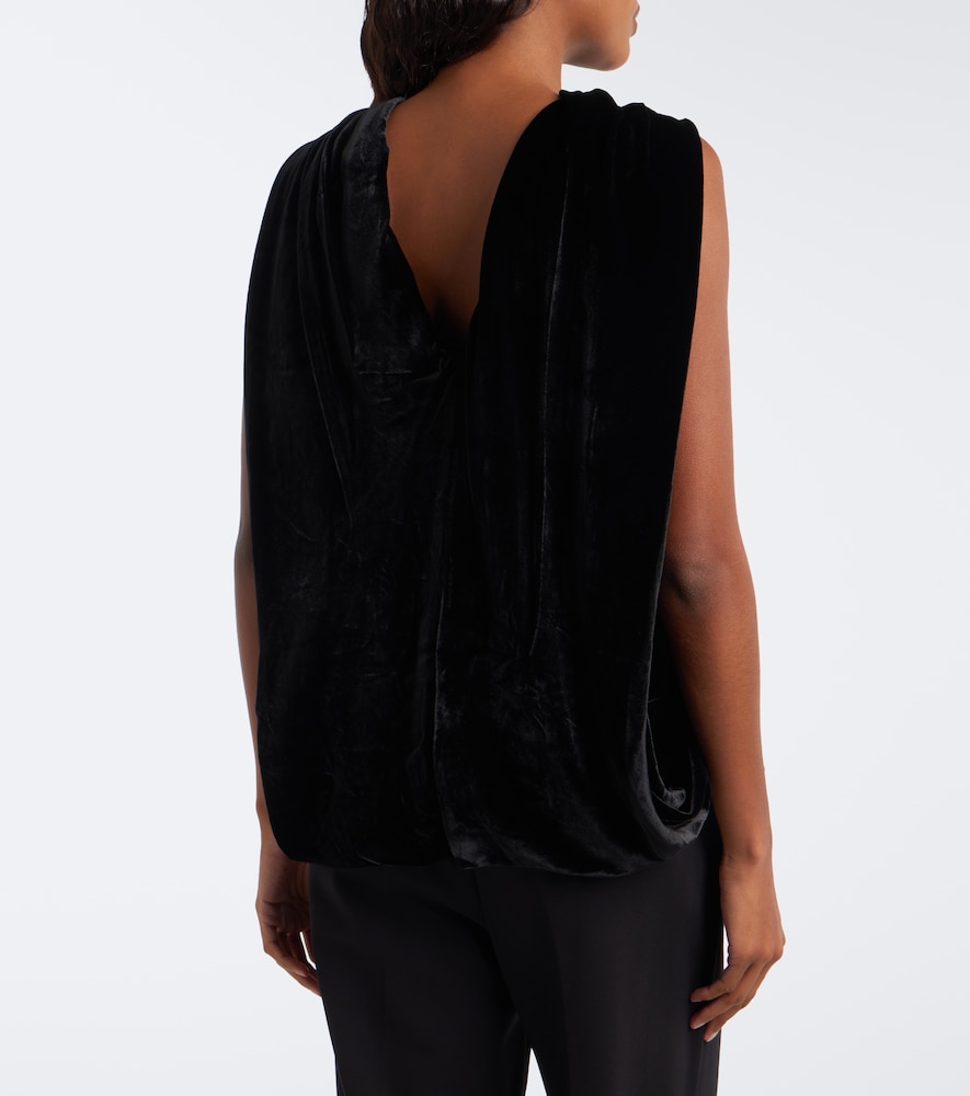 Scarlett Draped Caped Velvet Top