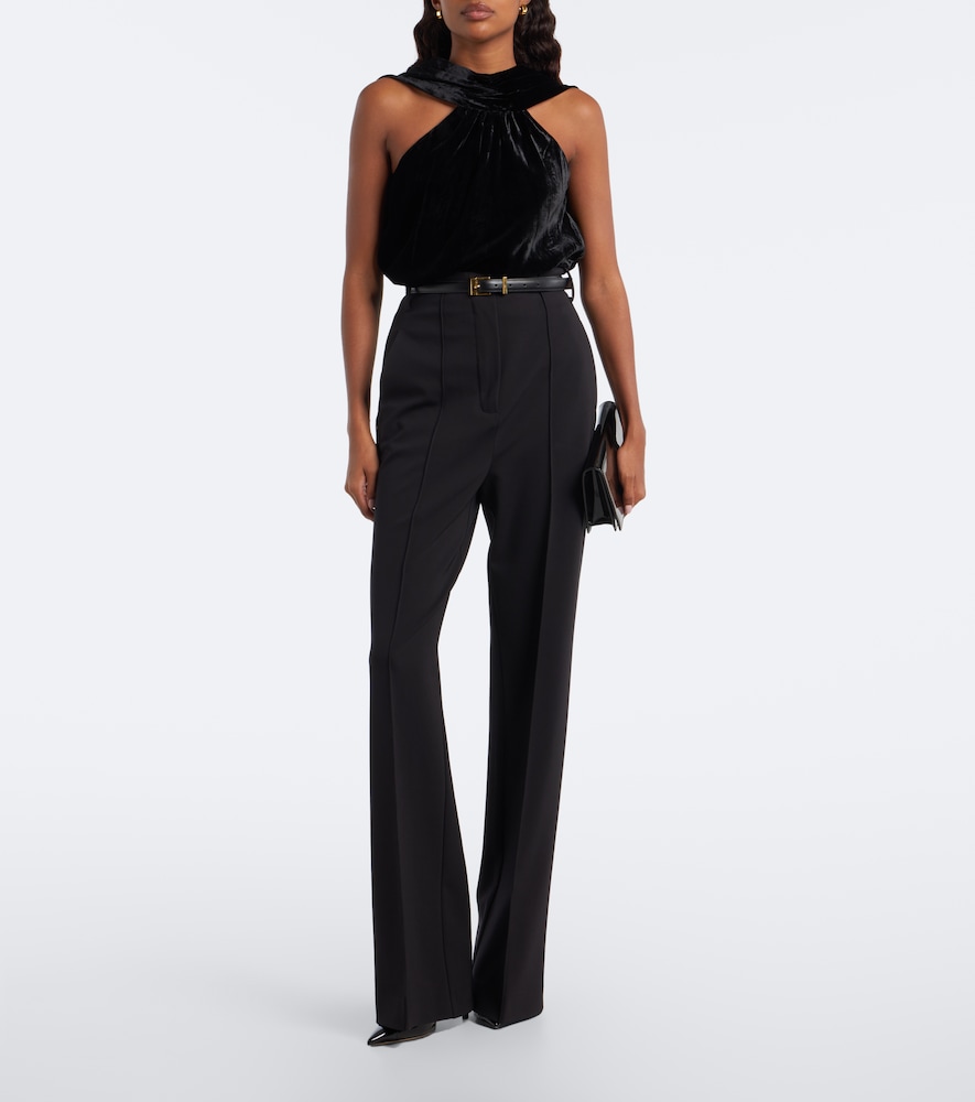 Scarlett Draped Caped Velvet Top