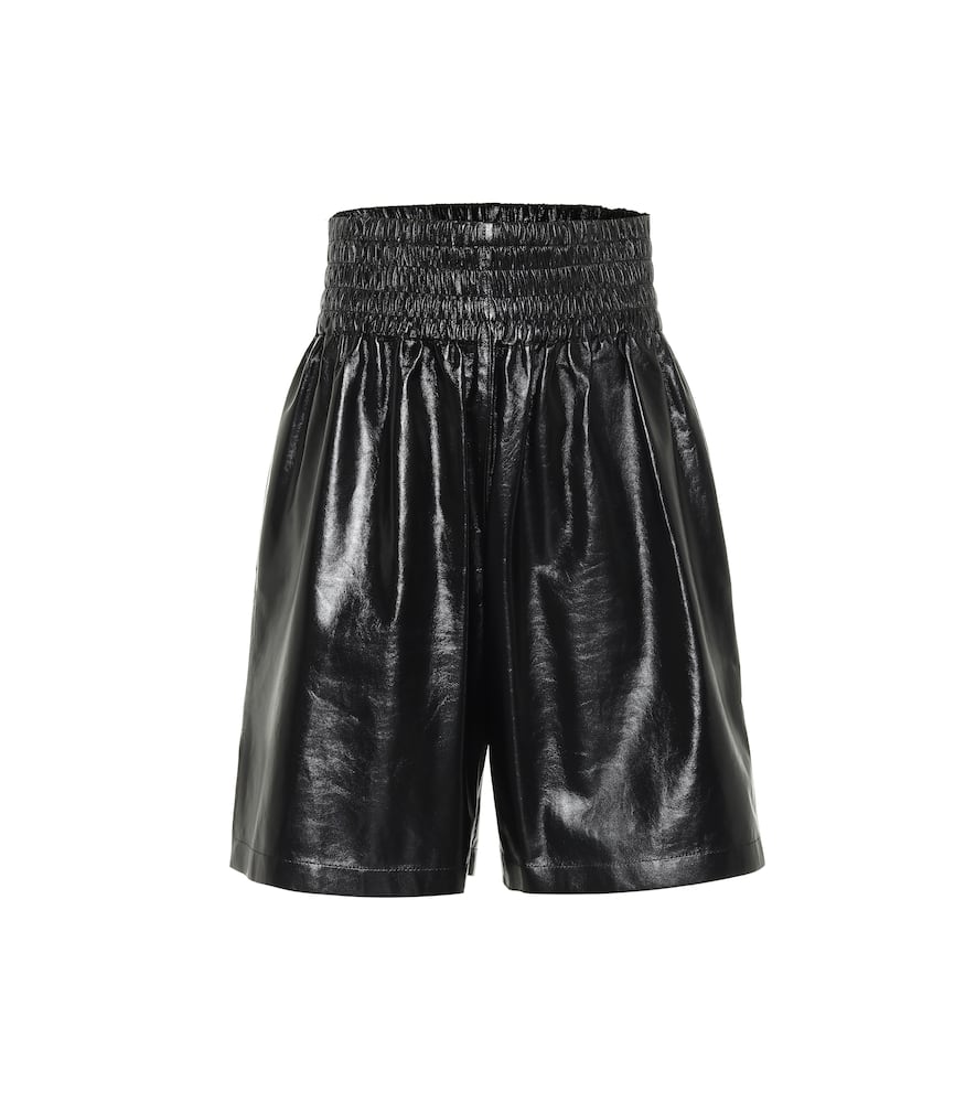 BOTTEGA VENETA LEATHER BERMUDA SHORTS,P00465924