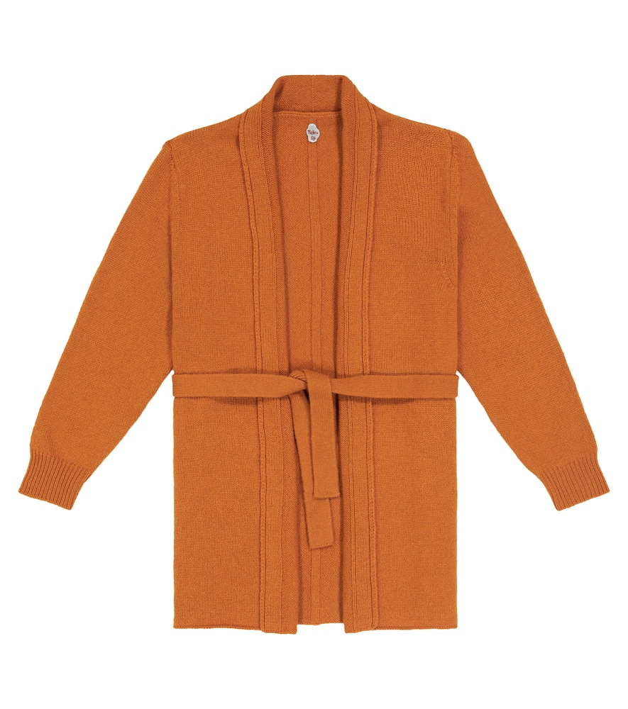 The Row Kids Huey belted cashmere cardigan