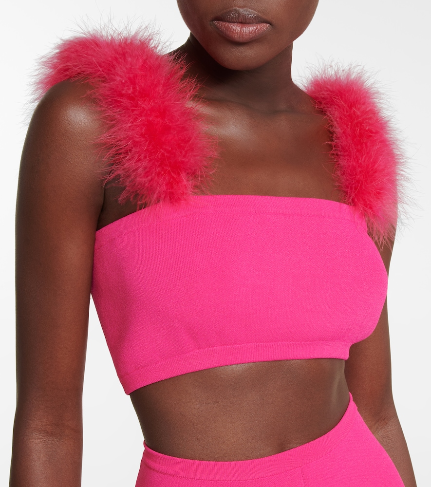  Magda Butrym Magda Butrym Verziertes Cropped-top Aus Strick 