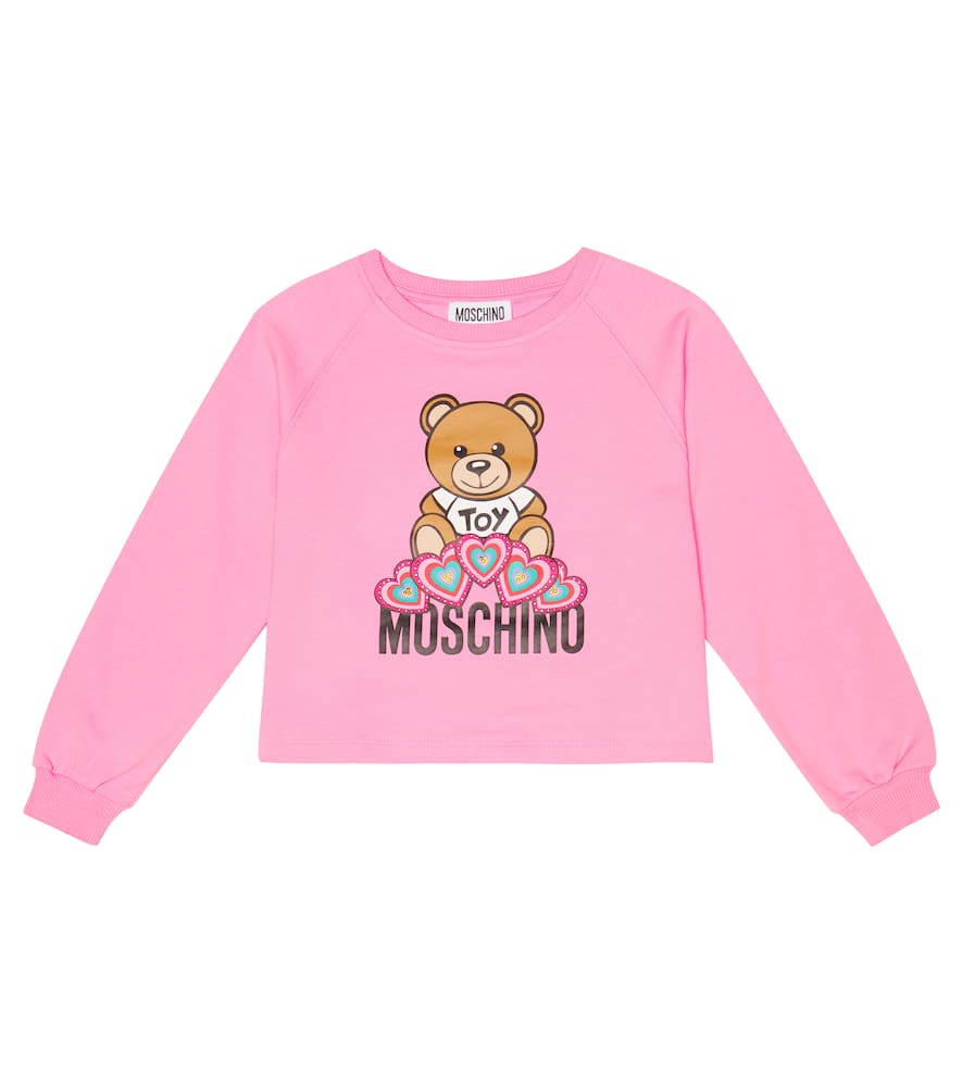 Moschino Kids Embellished logo printed sweatshirt