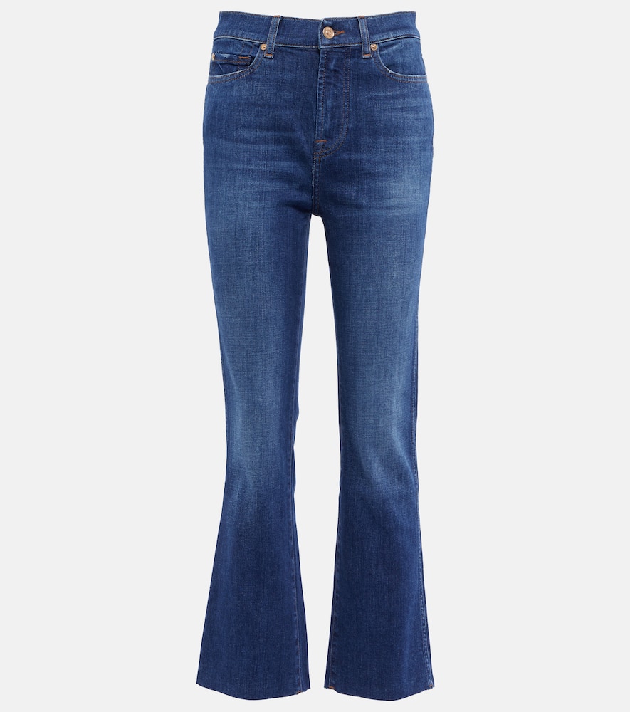 7 For All Mankind Slim Kick High-rise Jeans In Blue