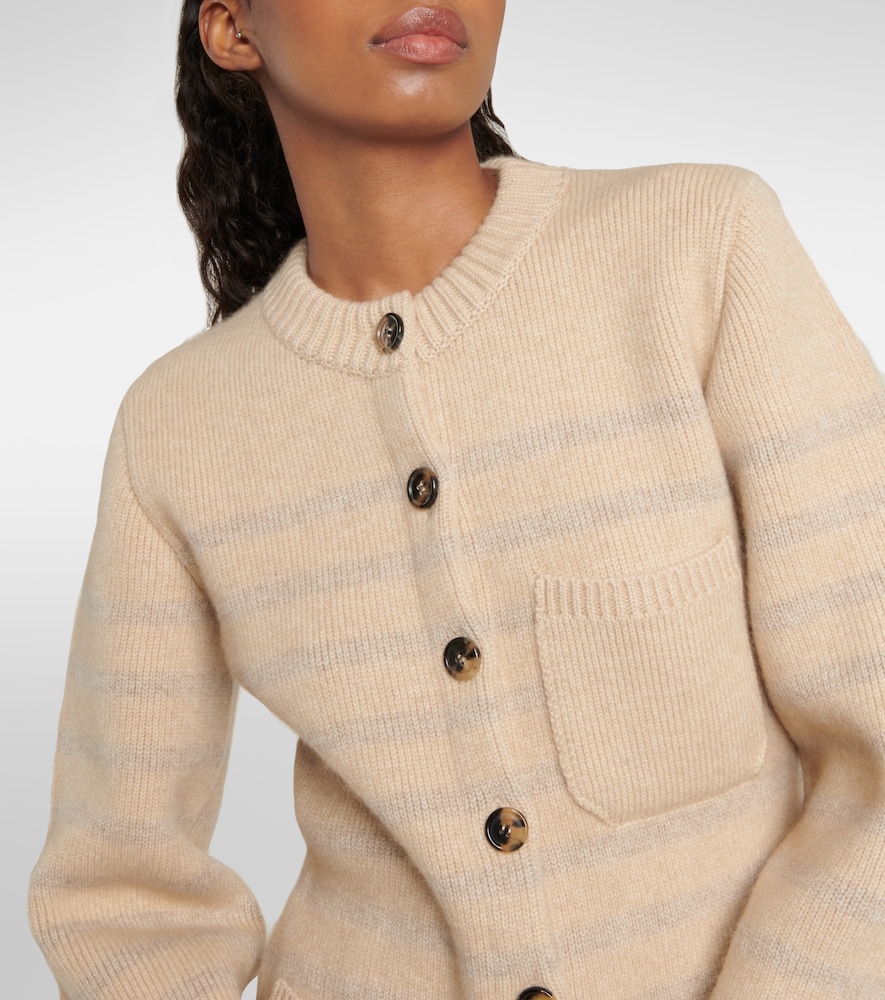 Khaite Suzette striped cashmere-blend cardigan | Smart Closet