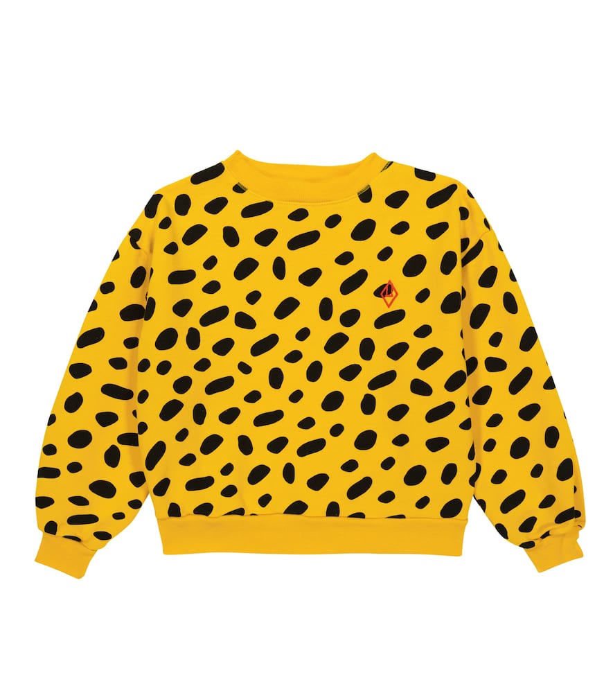 Shop The Animals Observatory Bear Cotton Sweatshirt In Yellow