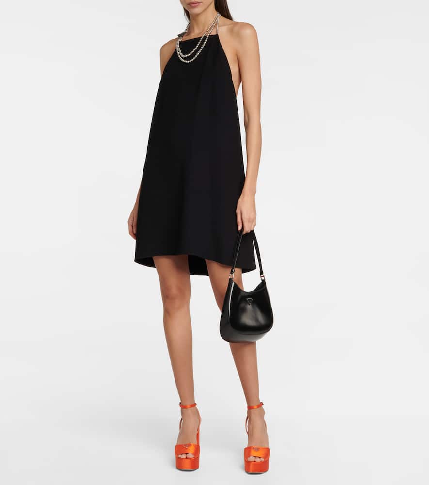 Prada Satin Platform Sandals In Arancio