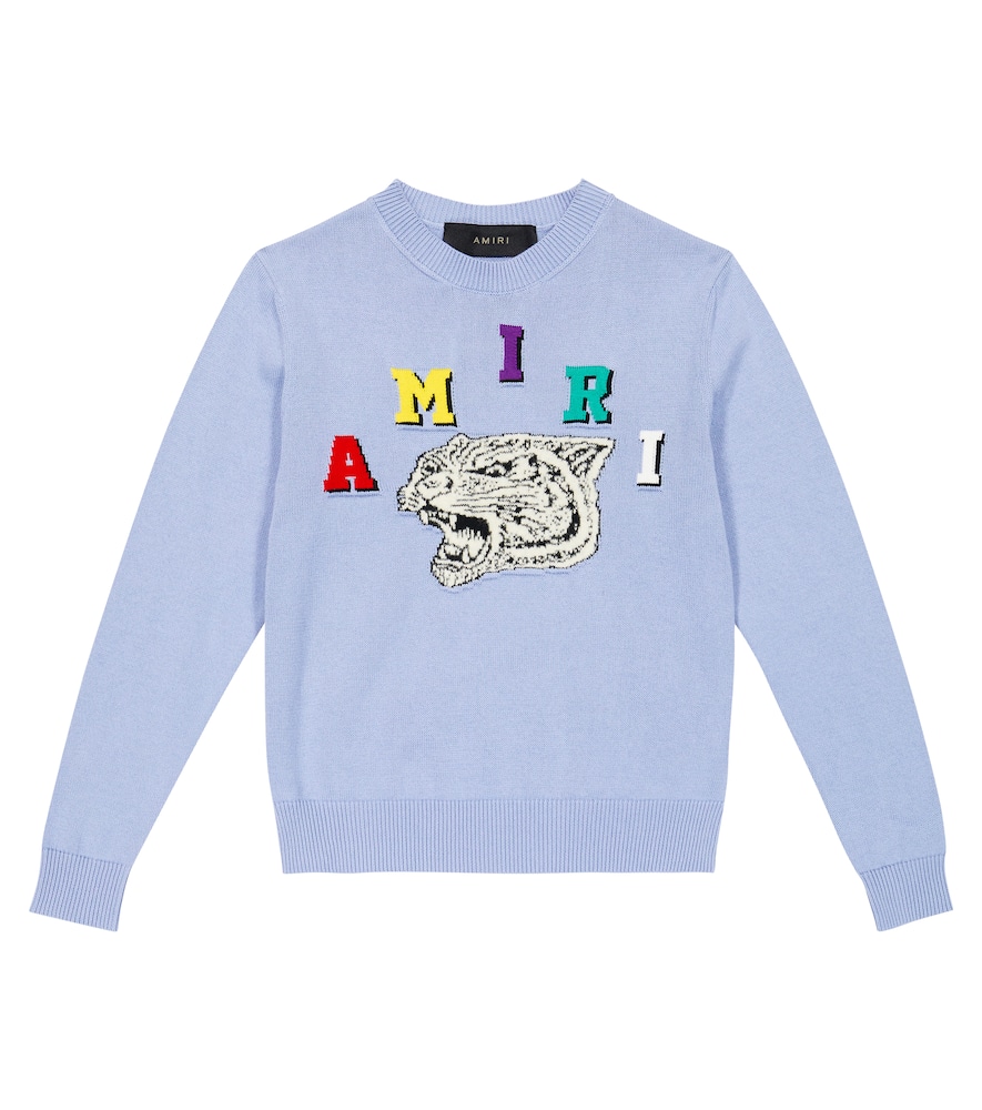 Amiri Kids Tiger Varsity cotton sweater