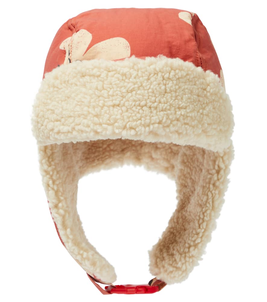 Bobo Choses Faux shearling-lined printed chapka hat