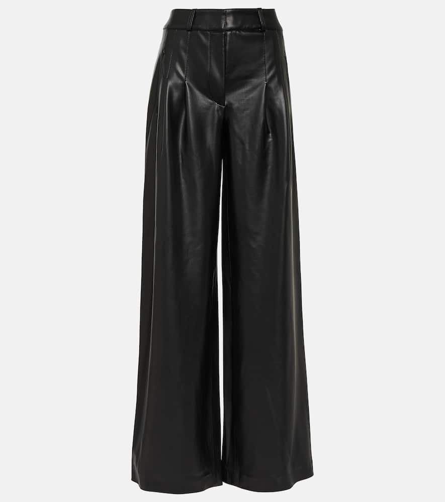 Veronica Beard Rennert faux leather wide-leg pants