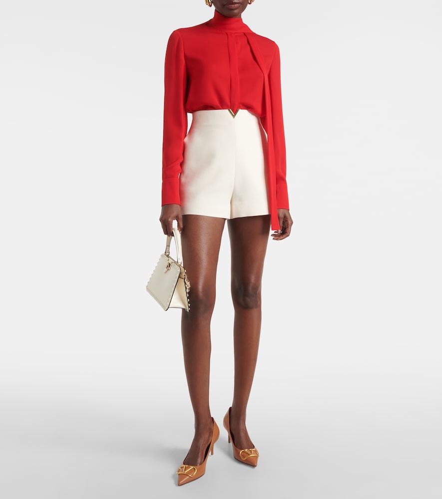 Valentino Bow-detail silk blouse