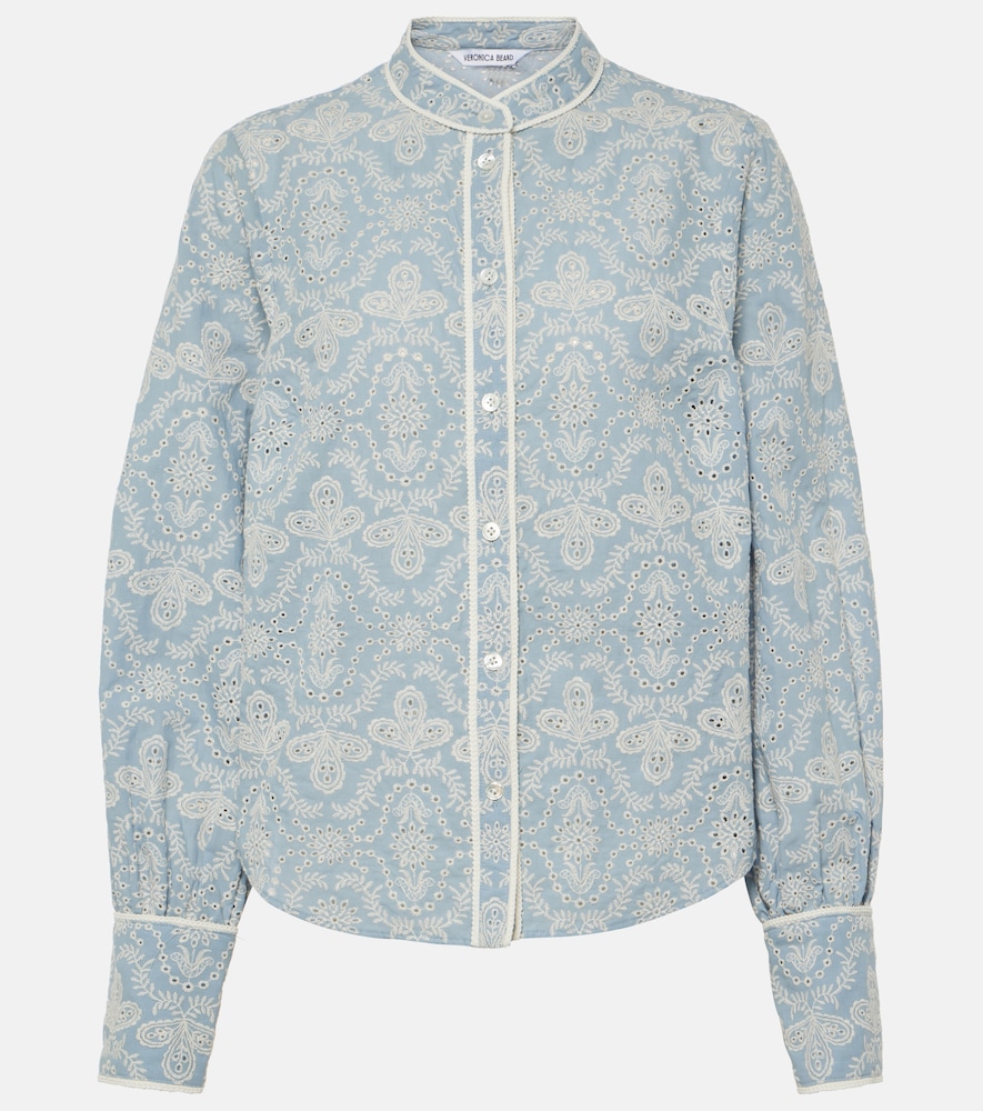 Veronica Beard Women's Blue Thorp Cotton Blouse UK Size 6 - Mytheresa