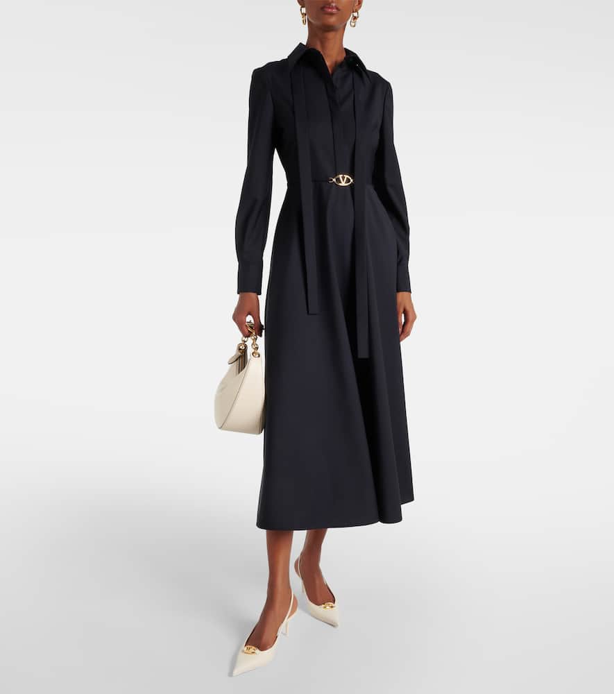 Valentino Garavani Vlogo Moon Pointed Toe Slingback Pump In Weiss