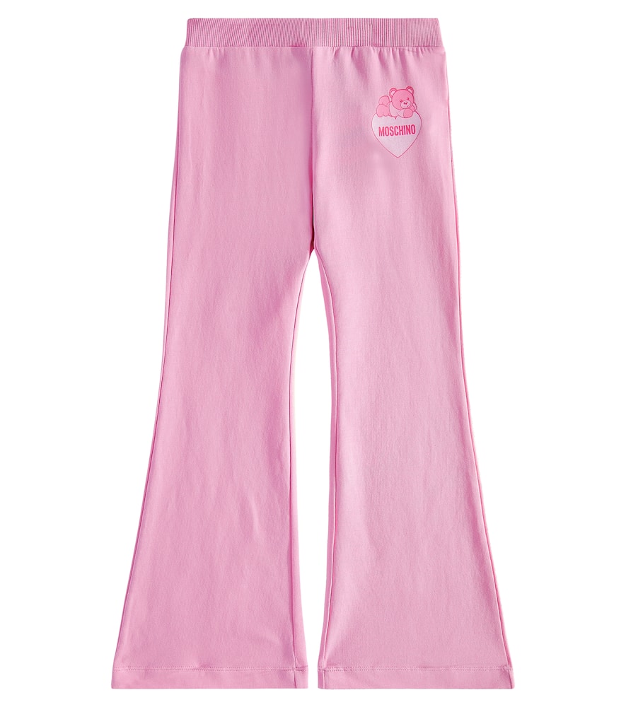Moschino Teddy Bear Cotton-blend Sweatpants In Pink