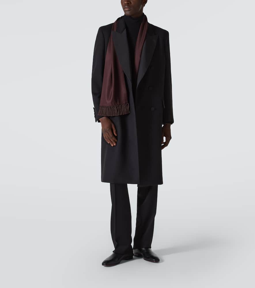 双排扣羊绒大衣