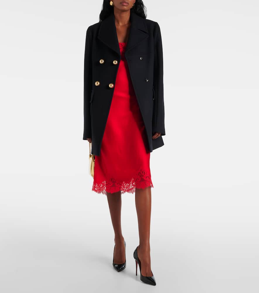 Stella Mccartney Wool Coat In Black
