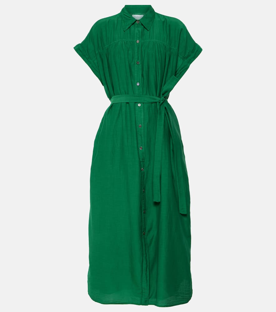 Marla cotton and silk shirt dress