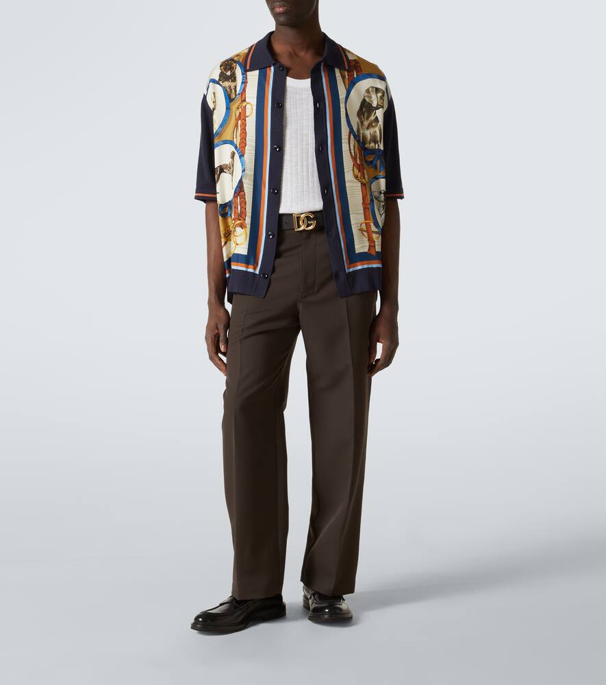 Dolce & Gabbana Printed Silk And Cotton Bowling Shirt In Multicoloured