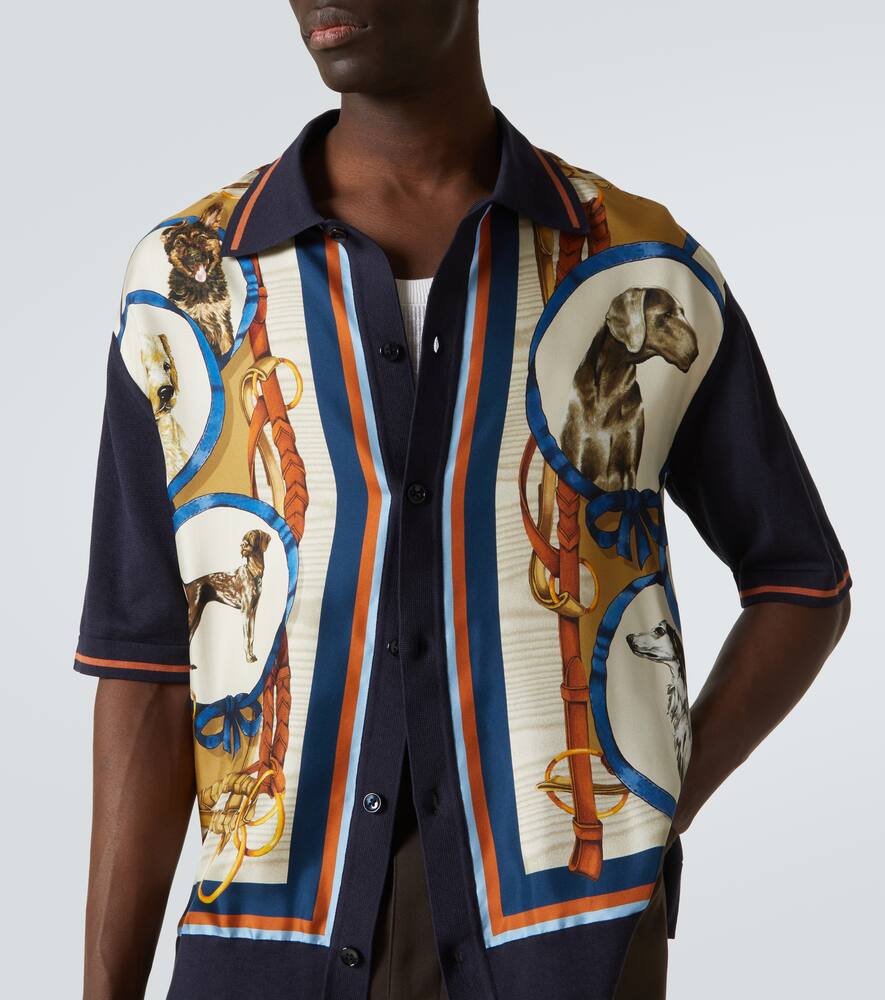 Dolce & Gabbana Printed Silk And Cotton Bowling Shirt In Multicoloured