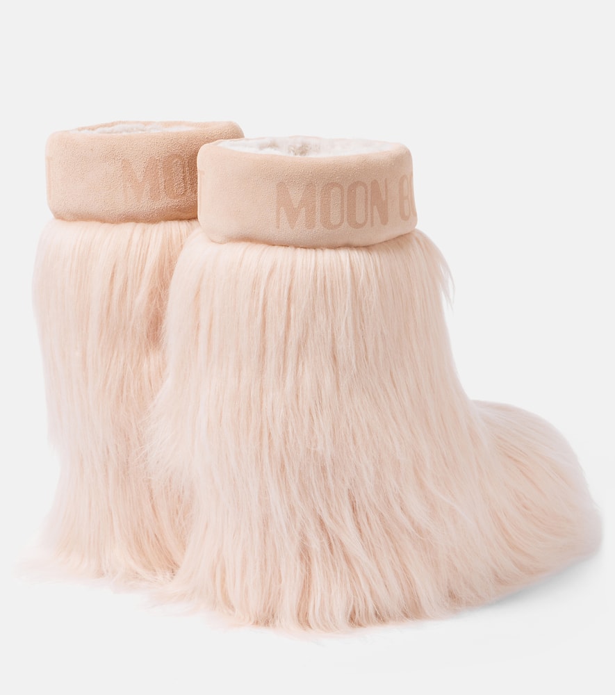 MOON BOOT ICON YETI FAUX FUR-TRIMMED SNOW BOOTS