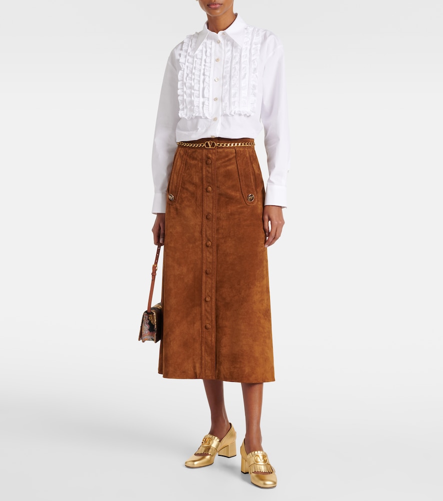  Valentino Garavani Valentino Garavani Vlogo Signature Fringed Leather Loafer Pumps 
