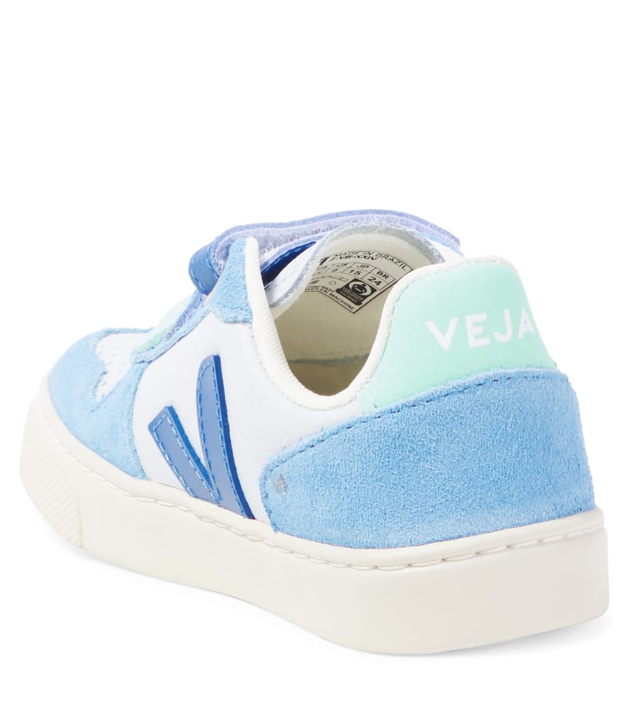 Veja Sneakers V-10 Aus Leder Und Veloursleder In Blau
