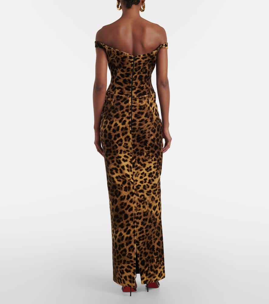 The New Arrivals Ilkyaz Ozel Shakti Leopard-print Bustier Gown In Sauvage