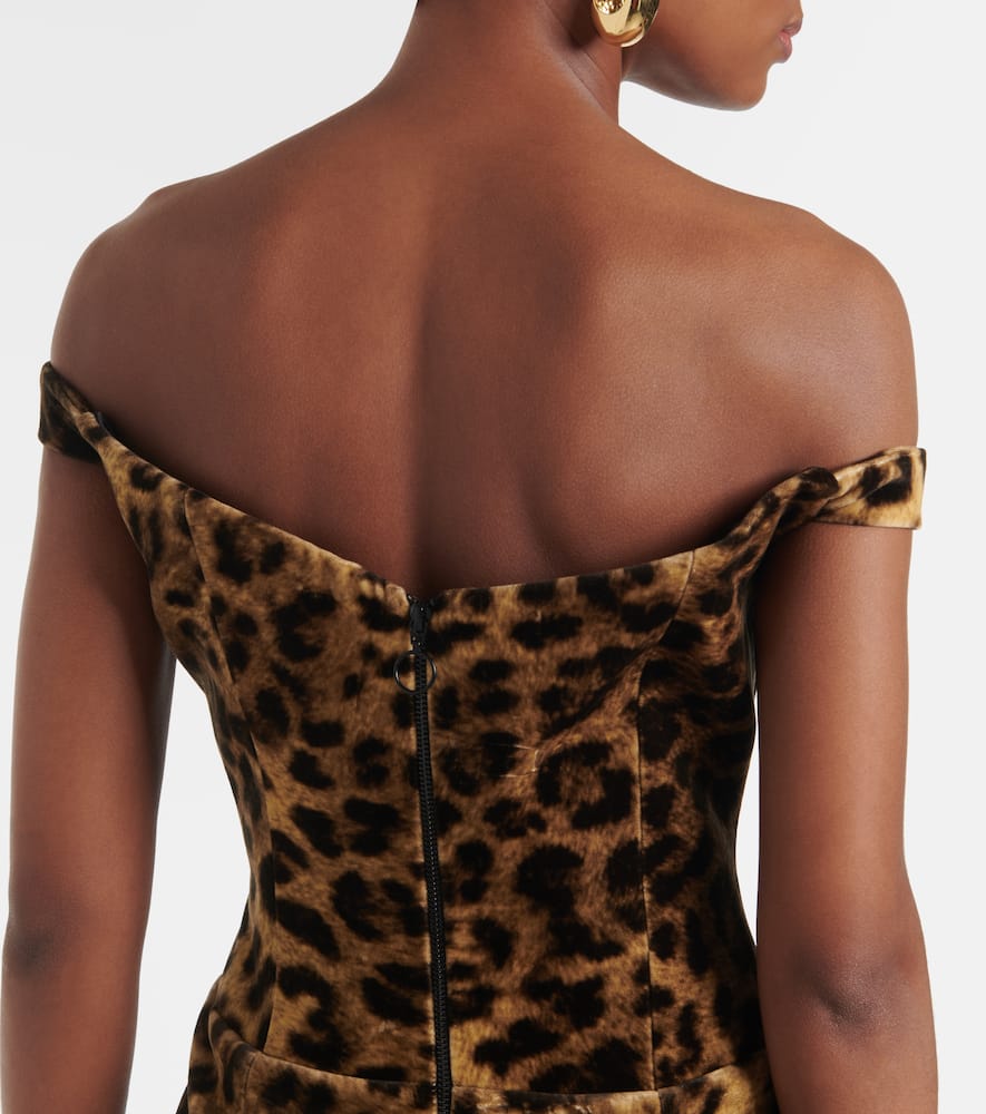 The New Arrivals Ilkyaz Ozel Shakti Leopard-print Bustier Gown In Sauvage