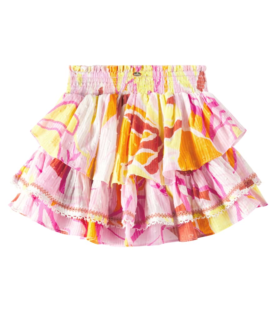 Poupette St Barth Ariane Striped Cotton Skirt In Multicoloured